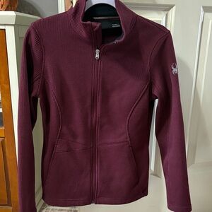 Spyder Maroon Ribbed Jacket